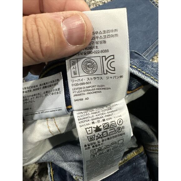 Levi's‎ Men's Straight Jeans Blue Cotton 40x30 505 Original Fit Jeans 2nd - Picture 9 of 10